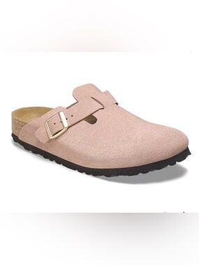 Birkenstock Boston Suede Leather Clog Light Rose Pink Size 40 US 9/9.5